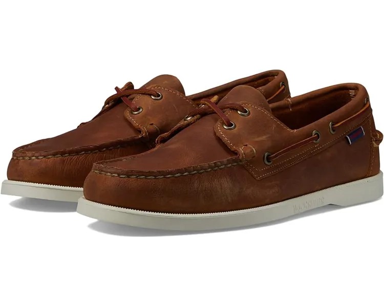 Топсайдеры Sebago Docksides Portland Crazy Horse, цвет Brown Tan