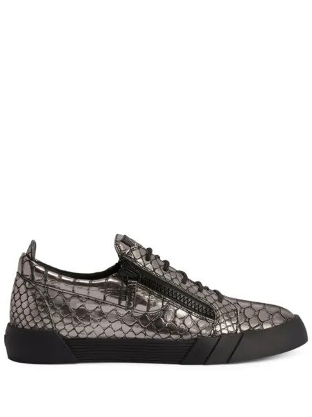 Giuseppe Zanotti кеды The Shark 5.0 с эффектом металлик, черный