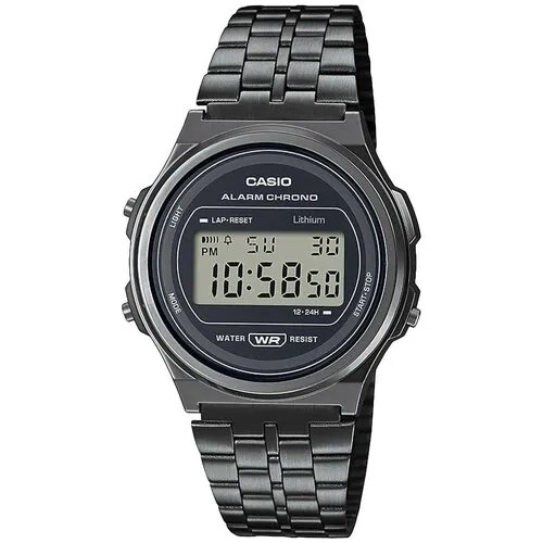 Наручные часы Casio A171WEGG-1AEF VINTAGE ICONIC светодиодная подсветка браслет из нержавеющей стали c будильник секундомер автоматический календарь 12/24 отображение времени мужские женские японские классический спортивные