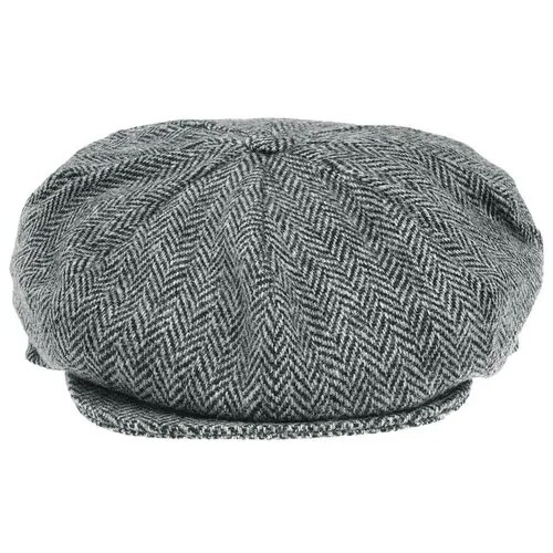 Кепка восьмиклинка Hanna Hats, шерсть, подкладка, размер 55, серый