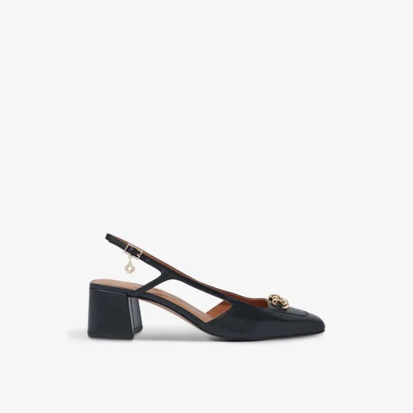 Кожаные туфли на каблуке с подвеской clover Maje, цвет noir / gris