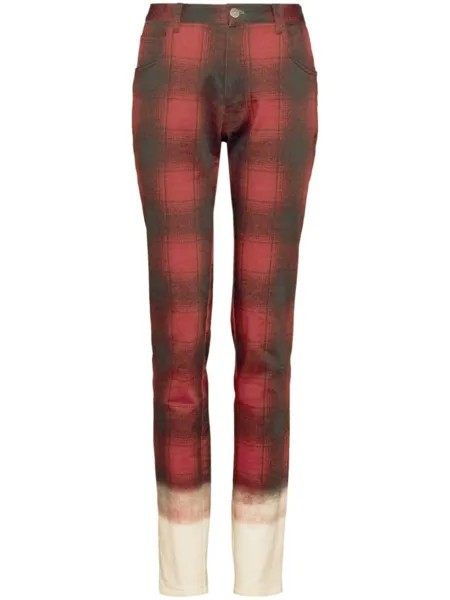 Узкие джинсы Pendleton в клетку Maison Margiela, красный