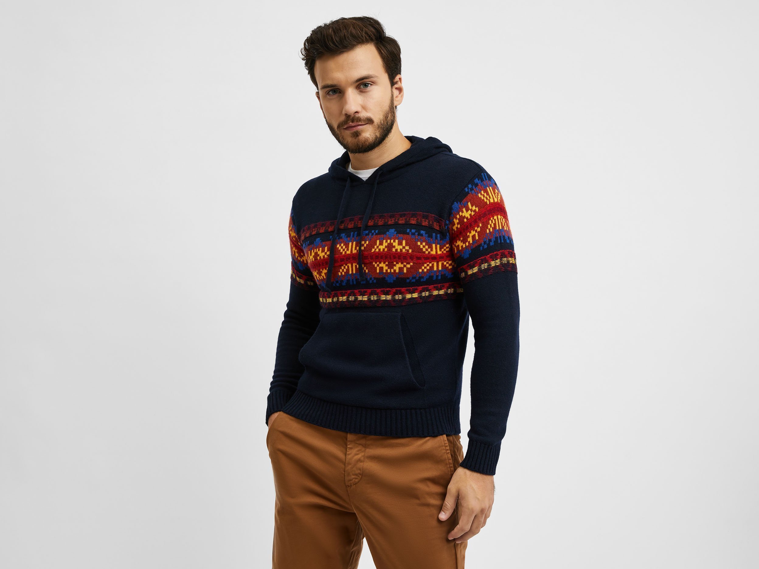 Джемпер мужской United Colors of Benetton 21A_1235K2553 разноцветный XL