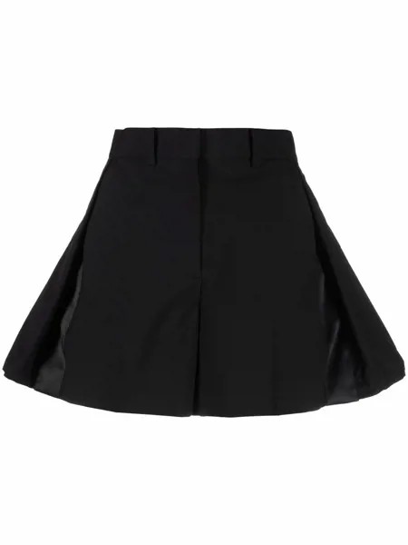 Sacai шорты с завышенной талией и складками