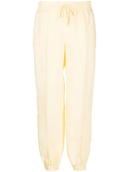 Jil Sander спортивные брюки с кулиской, желтый
