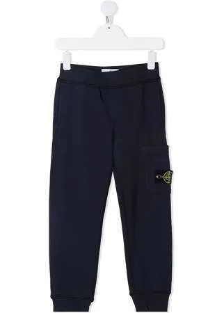 Stone Island Junior спортивные брюки с нашивкой-логотипом