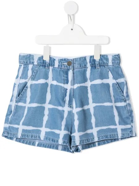 Stella McCartney Kids джинсовые шорты в клетку