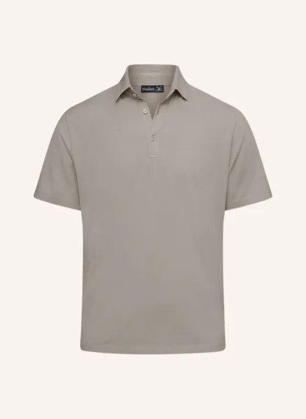 Рубашка-поло с коротким рукавом без воротника Van Laack, серый