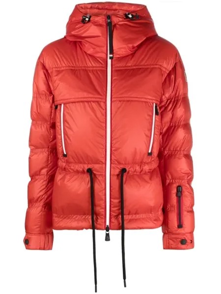 Moncler Grenoble куртка с капюшоном и кулиской, красный