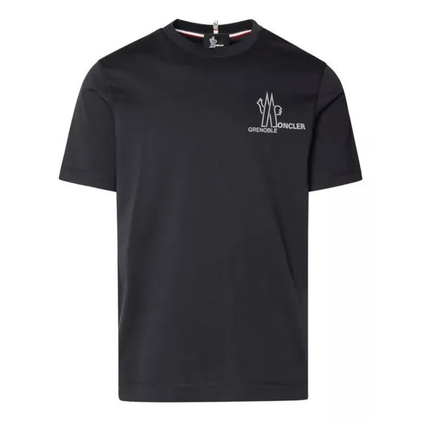 Футболка navy cotton t-shirt Moncler, синий