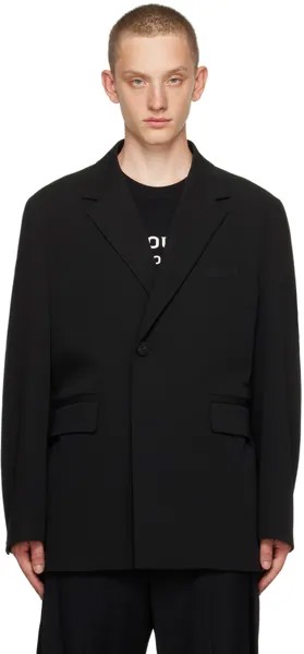Черный пиджак с двумя пуговицами Wooyoungmi