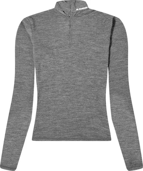 Футболка Jil Sander Zip Up Long-Sleeve  'Grey', серый