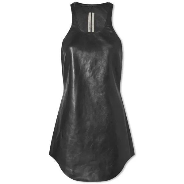 Топ Rick Owens Leather Tank, черный