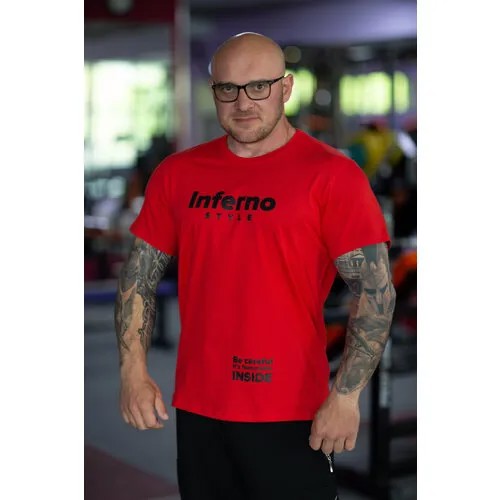 Футболка Inferno Style Футболка спортивная INFERNO style Ф-001-006, 1 шт., размер 3XL, крacный