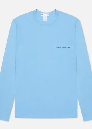 Мужской лонгслив Comme des Garcons SHIRT Front Logo, цвет голубой, размер M