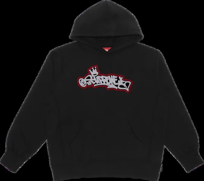 Толстовка Supreme Handstyle Hooded Sweatshirt 'Black', черный