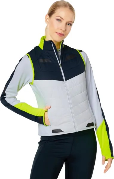 Утепленный жилет Run Visible Brooks, цвет White/Asphalt/Nightlife