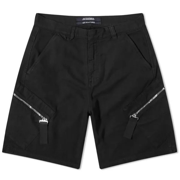 Шорты Jacquemus Marrone Cargo Shorts, черный