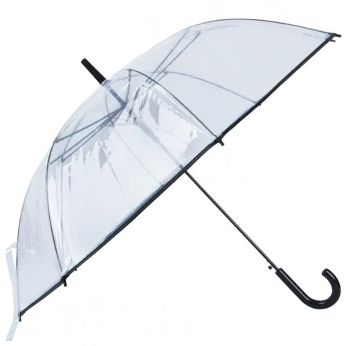 Зонт-трость ЭВРИКА подарки и удивительные вещи, черный, бесцветный