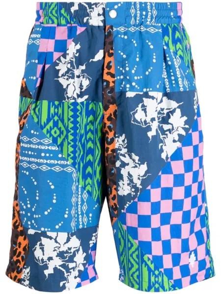 Шорты со вставками Marcelo Burlon County of Milan, синий