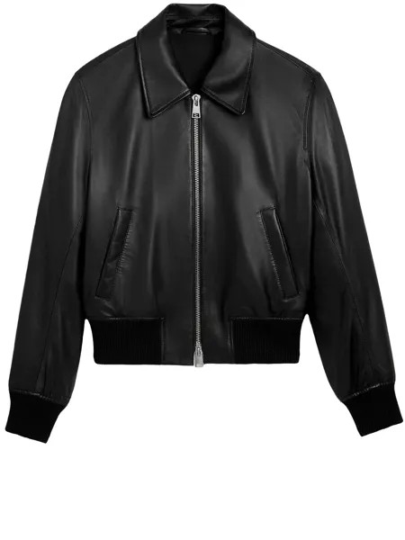 Куртка Ami Paris Leather bomber, черный