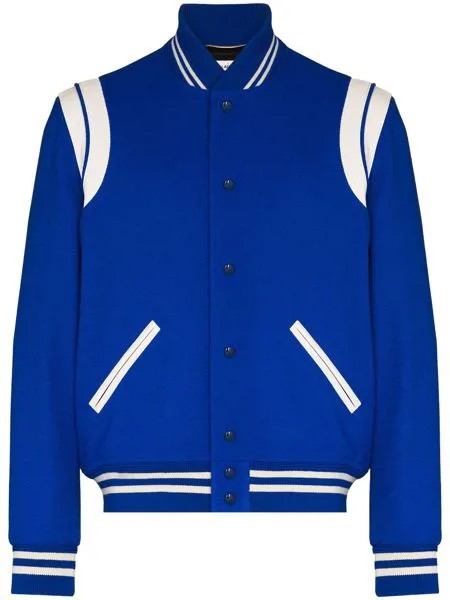 Saint Laurent бомбер Varsity Classic Teddy