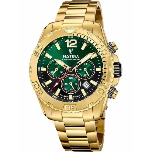 Наручные часы FESTINA Timeless Chrono, зеленый