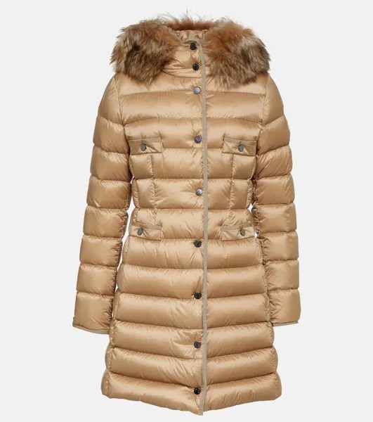 Пуховое пальто Хирмафур MONCLER, бежевый