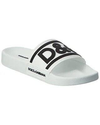 Женские резиновые шлепанцы с логотипом Dolce - Gabbana