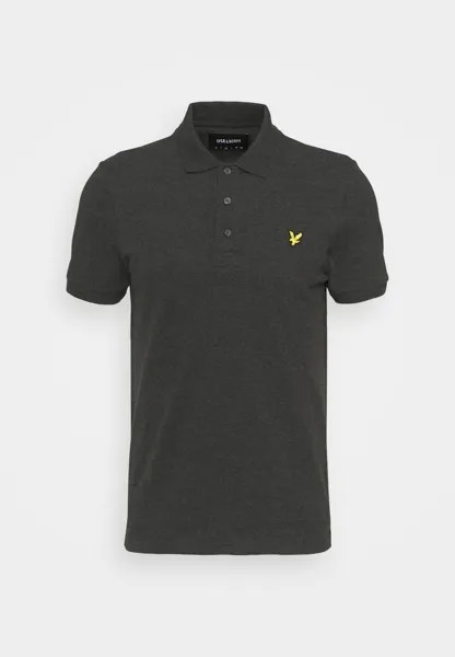 Рубашка-поло Plain Lyle & Scott, темно-серый меланж