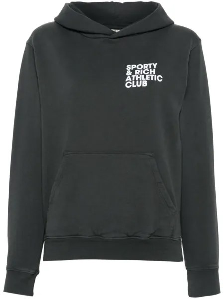 Sporty & Rich худи с логотипом, черный