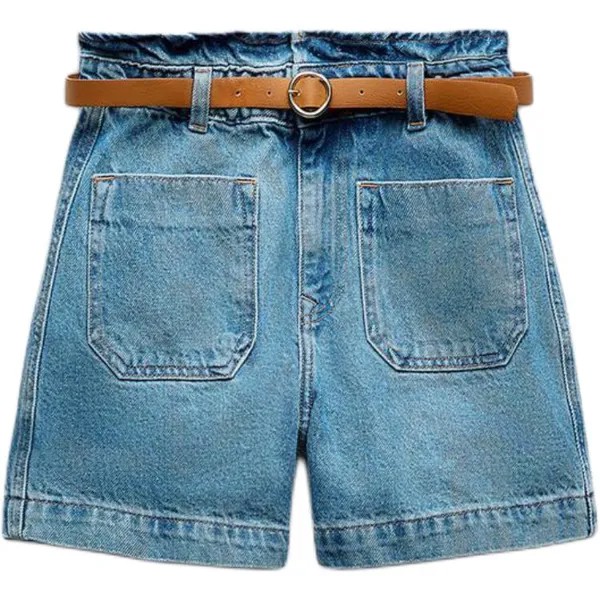 Джинсовые шорты женские синие Zara