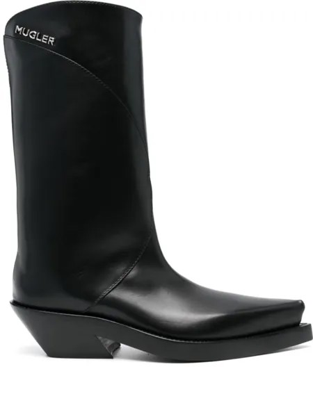 Mugler сапоги Santiag 55, черный