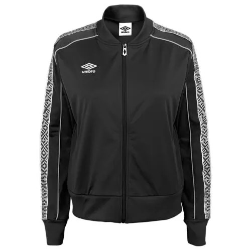 Женская укороченная спортивная куртка Umbro, черный, красивый/белый