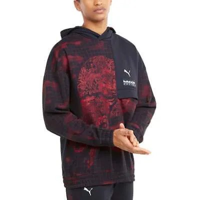 Мужская синяя повседневная верхняя одежда Puma Rbr Aop Pullover Hoodie 763194-01