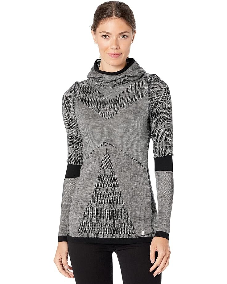 Худи Smartwool Intraknit Merino 250 Thermal Pattern, цвет Black Plaid