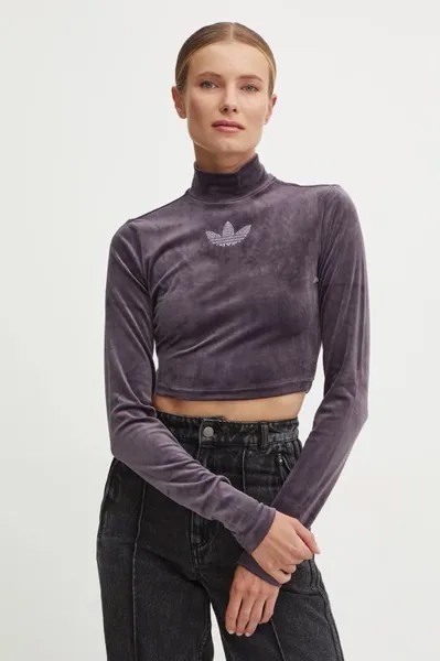 Лонгслив adidas Originals, фиолетовый