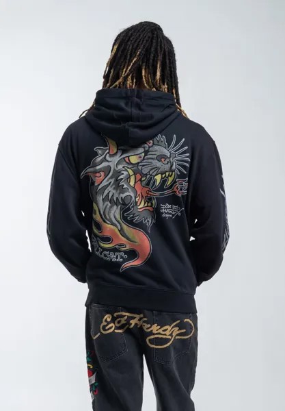 Толстовка на молнии Hell Catz Zip Through Ed Hardy, черный