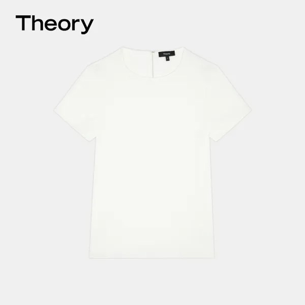 Рубашка женская Theory с круглым вырезом, слоновая кость