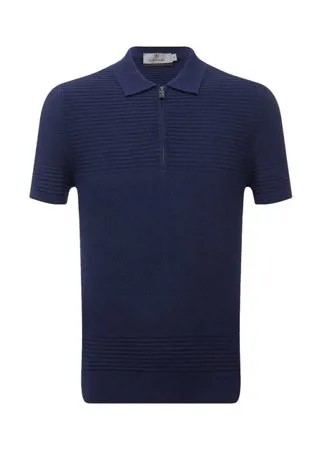 Поло из хлопка и льна Canali