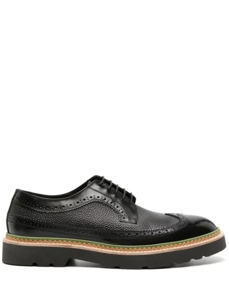 Paul Smith туфли из зернистой кожи на шнуровке, черный