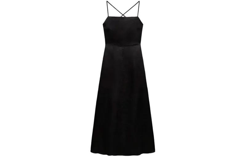 Платье-комбинация женское черное Zara