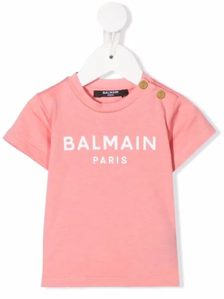 Balmain Kids футболка с логотипом