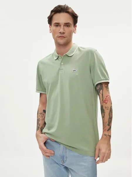 Рубашка поло стандартного кроя Lee, зеленый