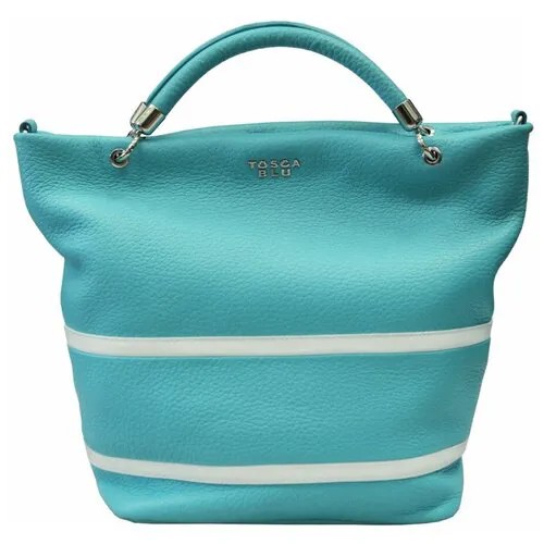 Сумка  тоут TOSCA BLU повседневная, натуральная кожа, зеленый
