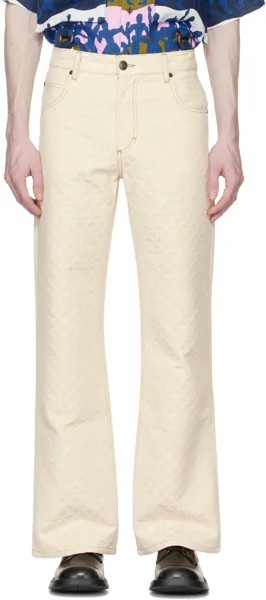 Белые золотистые джинсы Charles Jeffrey LOVERBOY