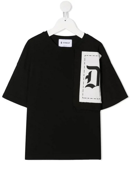 Dondup Kids футболка Old English с нашивкой-логотипом