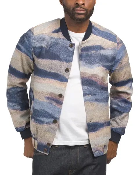 Жаккардовый бомбер Scotch & Soda, синий