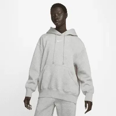 Худи Nike Sportswear Phoenix Fleece, цвет Dark Grey Heather/Sail
