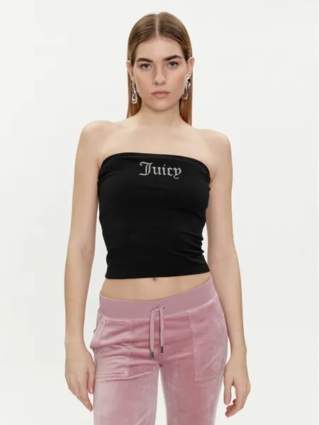 Топ приталенного кроя Juicy Couture, черный